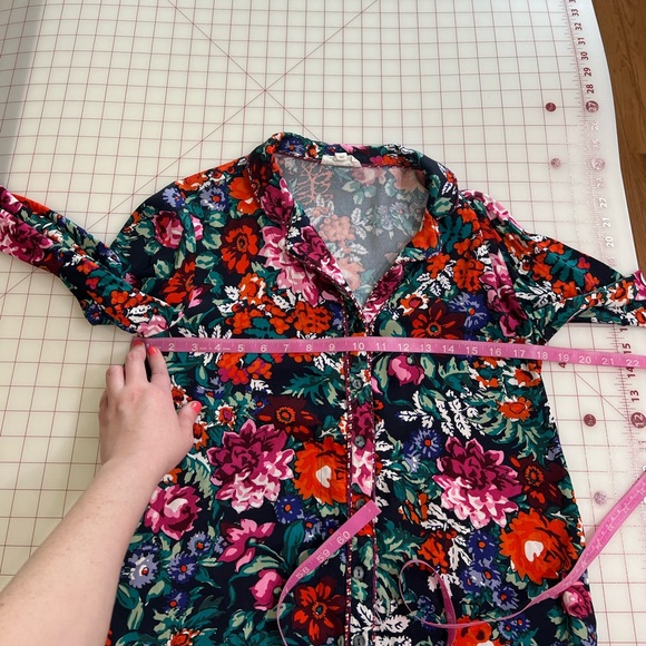 Floreat Anthropologie sz xs rare multi colored floral button down blouse - Picture 3 of 16